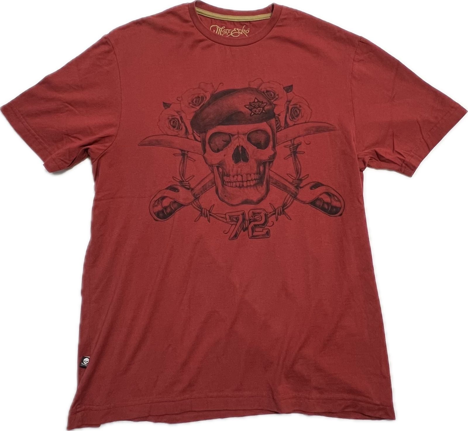美品　MARK & LONA スカルTシャツ グレー　サイズＬ 美品 MARK & LONA スカルTシャツ グレー サイズL