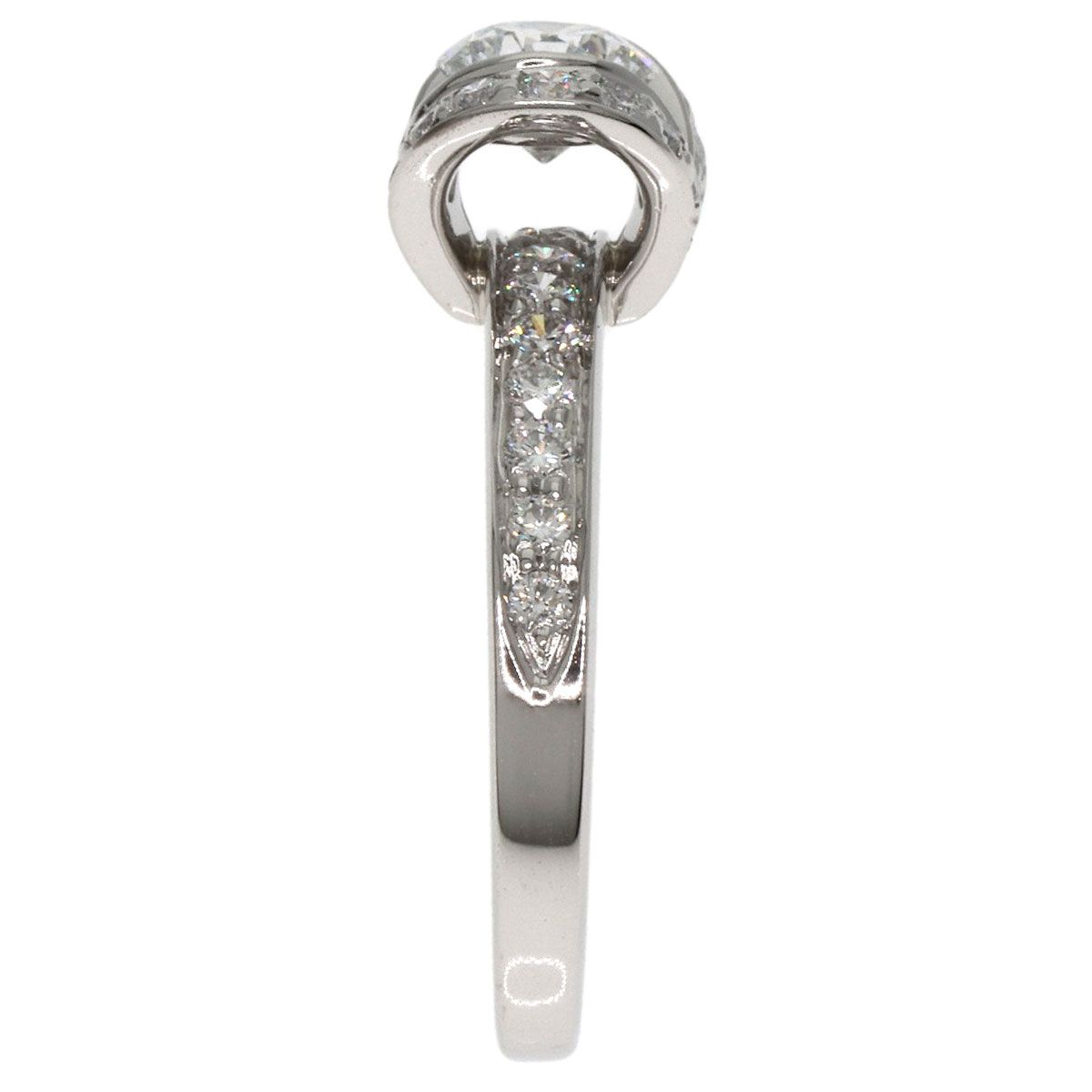 ティファニー TIFFANY&Co. リボン ダイヤ ネックレス 41cm K18 YG