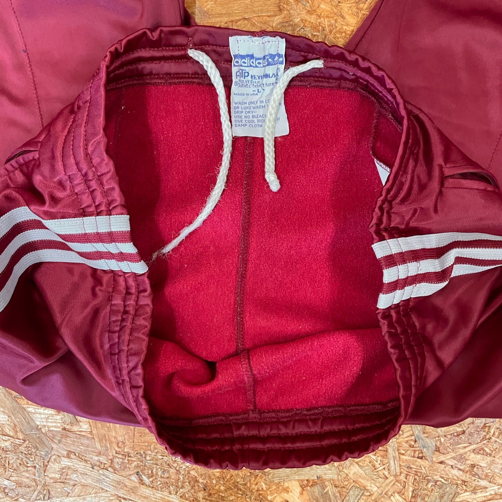 usa トラックパンツ 70s〜80s atpバーガンディ adidas 80年代 ATP ジャージパンツ アディダス adidas ヴィンテージ USA製 パンツ
