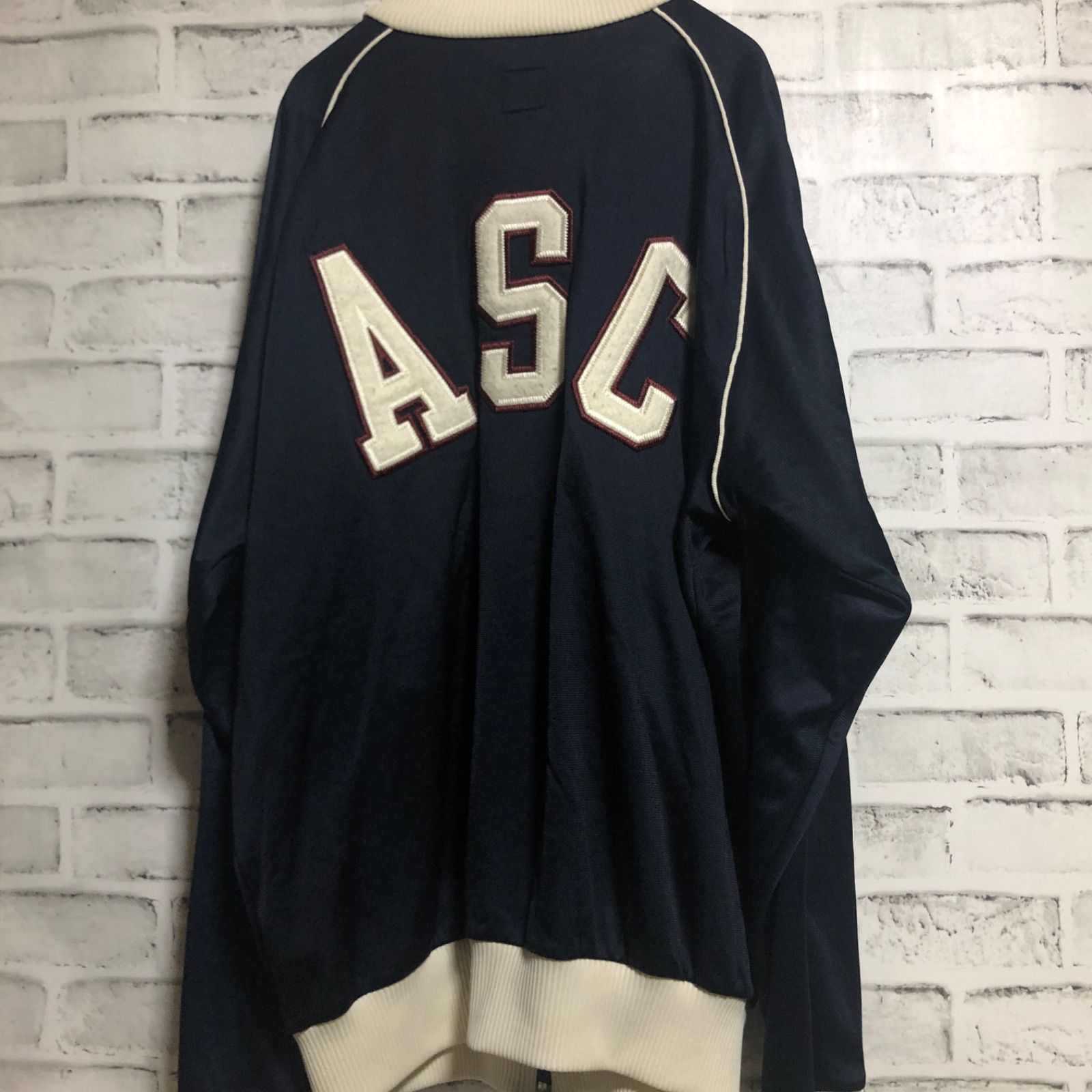 90s adidas🏀トラックジャケット/ジャージ M 刺繍ロゴ ASC バスケ vintage ラグラン