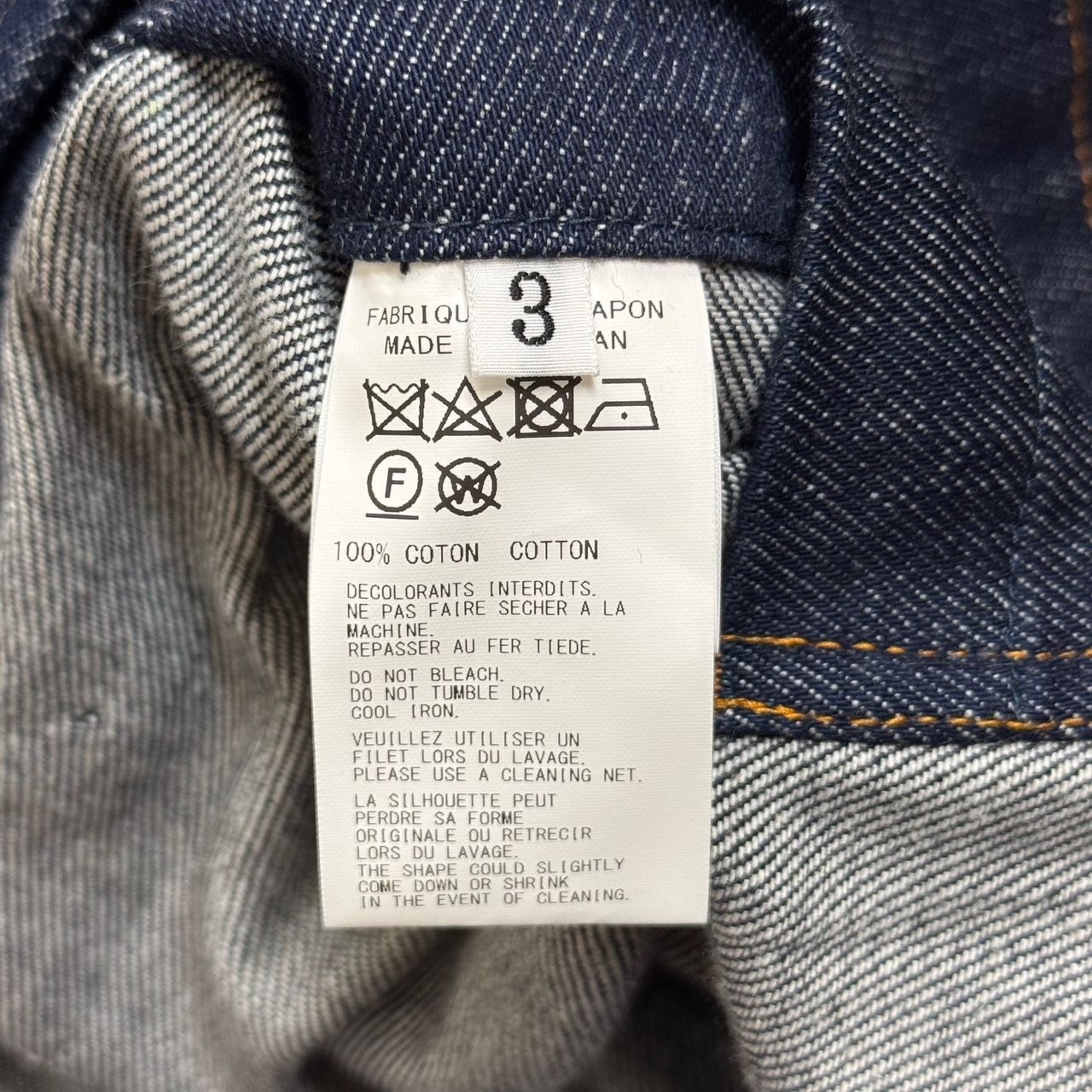 Y's for men 12oz DENIM JACKET WITH COLOR COMBI STITCH 12