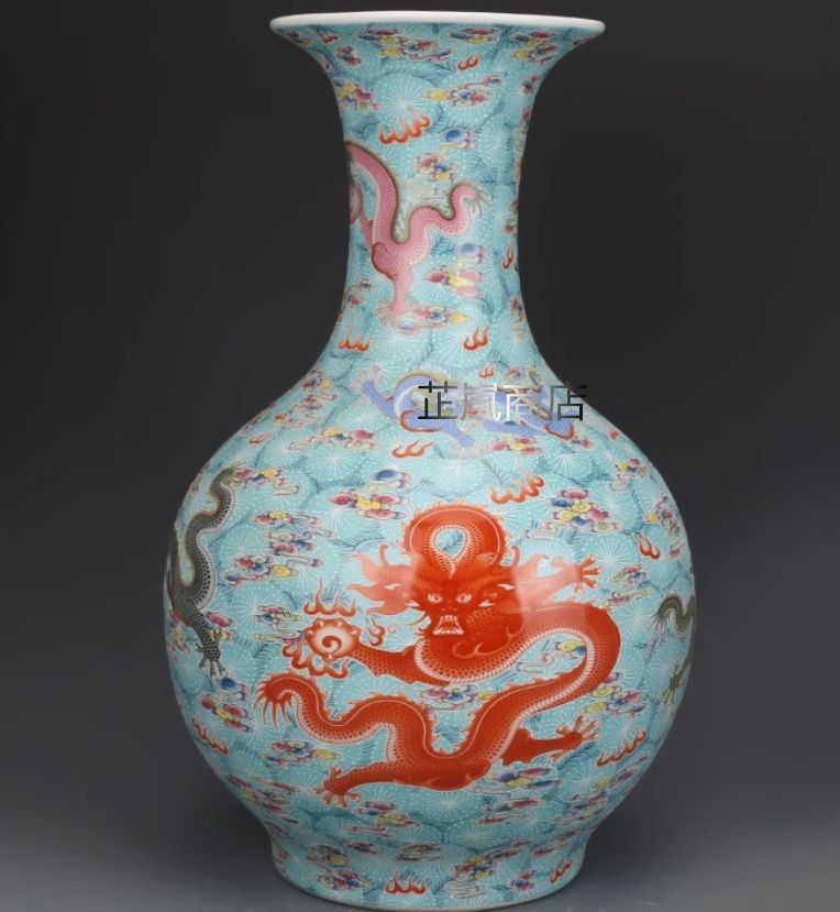 清雍正琺瑯彩鳳紋帯夜光賞瓶 景徳鎮 陶磁器 装飾品 現代工芸品 美術品 置物 琺瑯彩竜紋帯夜光賞瓶 景徳鎮 陶磁器 現代工芸品 美術品 装飾品