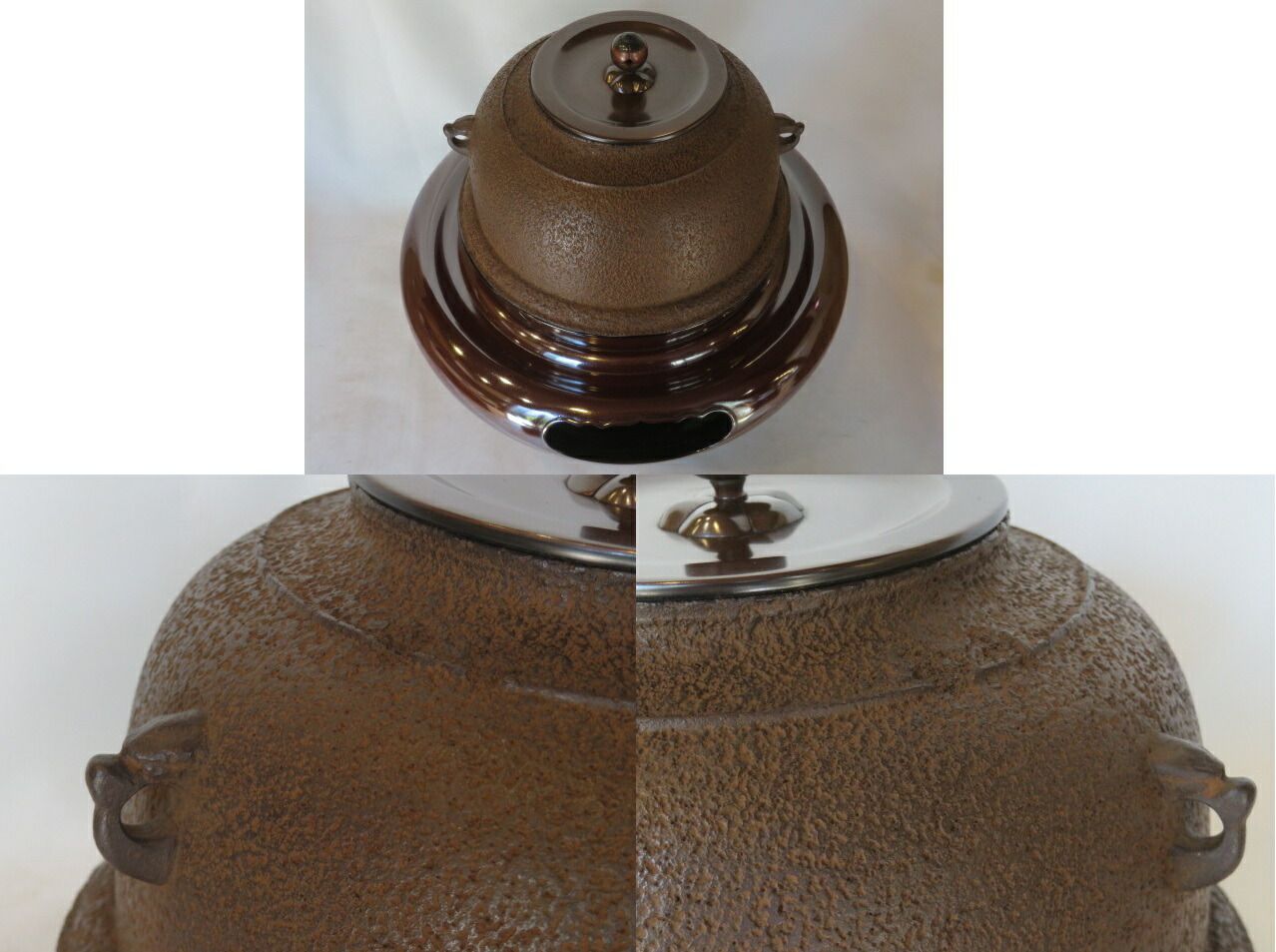 和田美之助作 唐銅朝鮮風炉 真形釜添 茶道具 IMG_7283.JPG