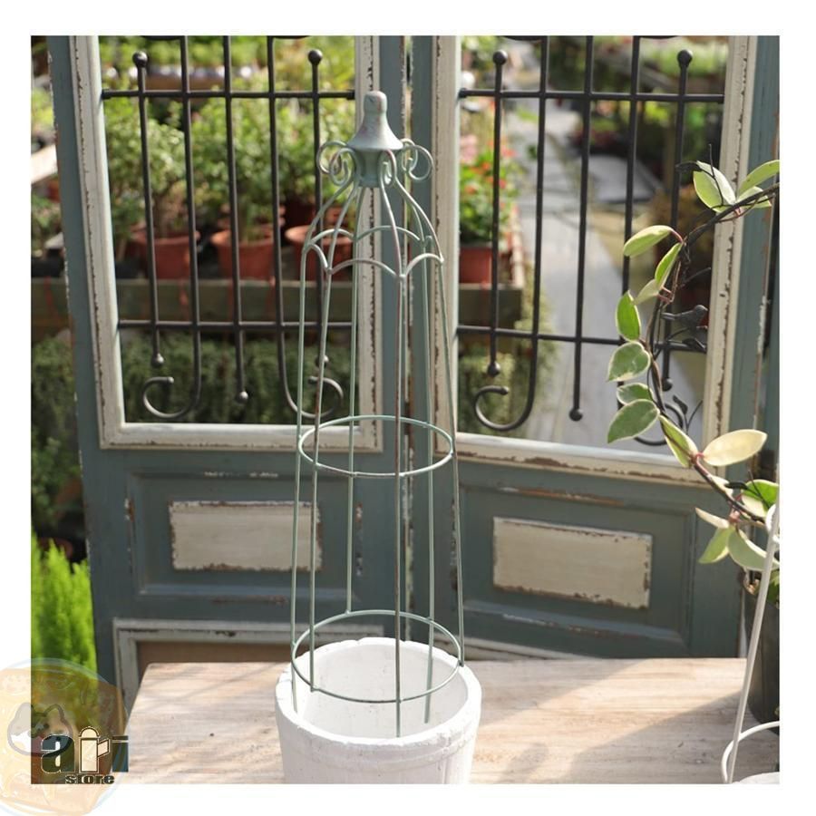 ガーデンアーチトレリス タワーオベリスクガーデントレリス1.9フィートの高さの植物サポート つる植物 バラ 植物を登るための錬鉄製の金属トレリス白