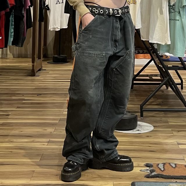 Carhartt ダブルニー 31x32 USA製 カーハート ダブルニー ダックペインターパンツ ブラウン