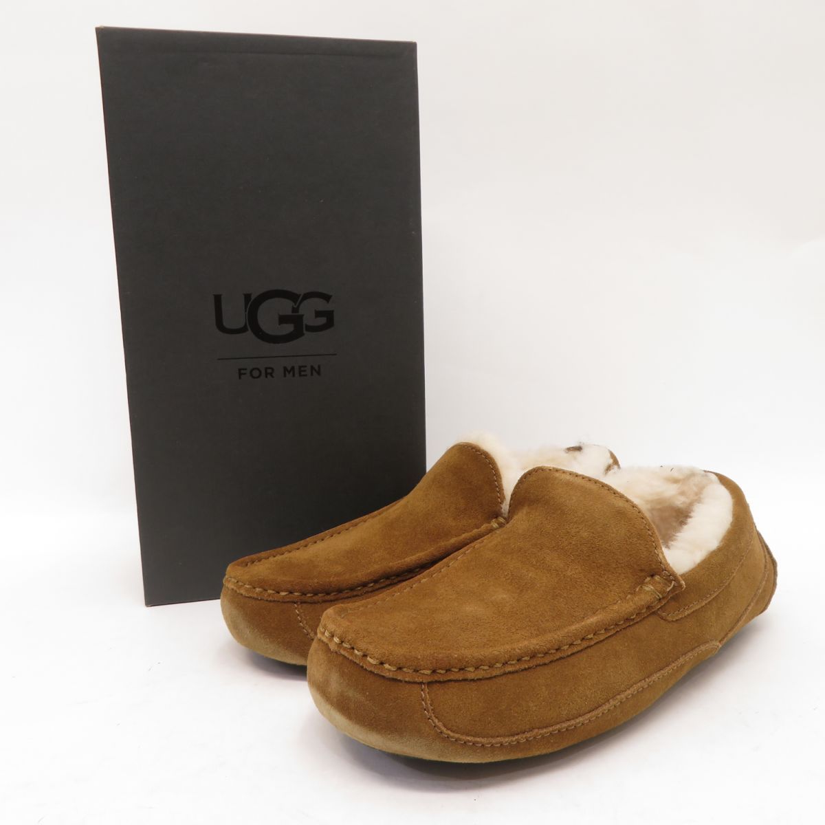 UGG MENS ASCOT アグ スリッポン モカシン アスコット シューズ 1101110 US8/26cm 箱有 ※中古