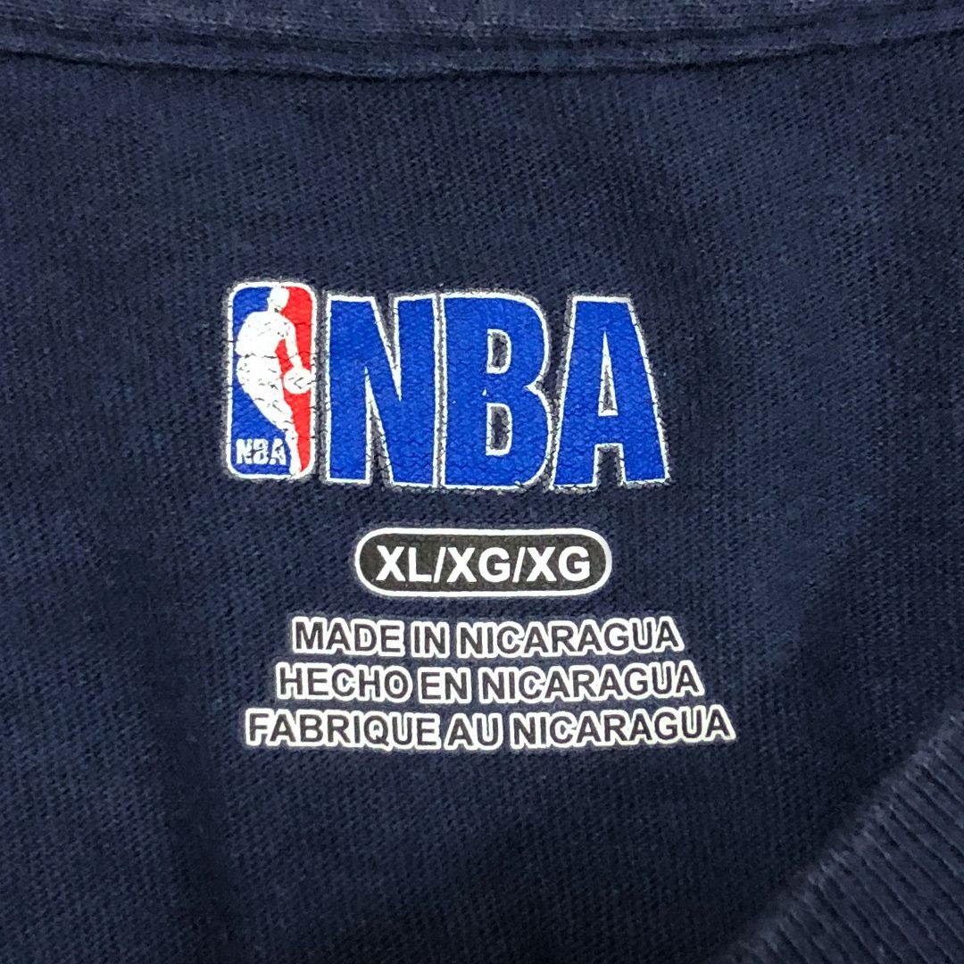 NBA アトランタ・ホークス ロゴ プリント Tシャツ XL ネイビー 古着