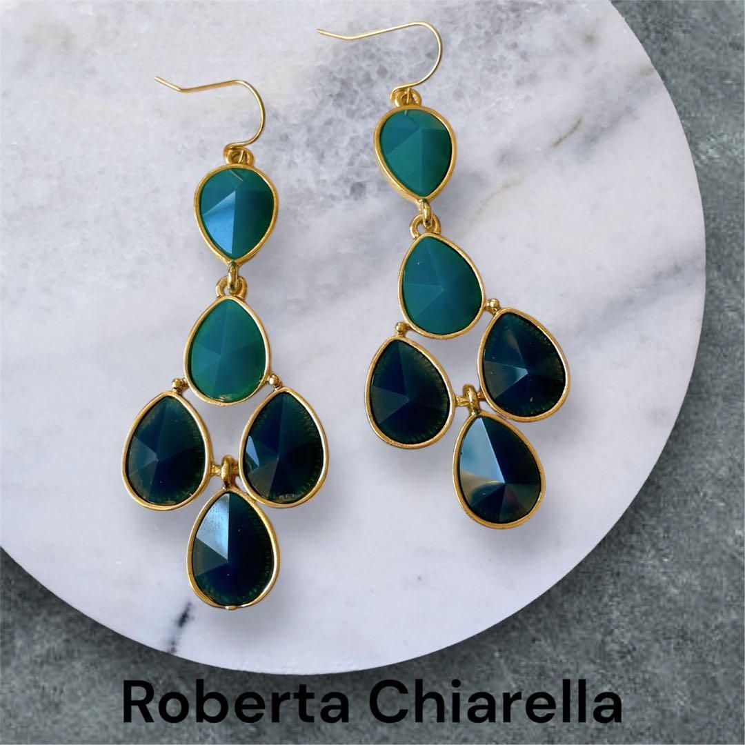新品◇Roberta Chiarella ロベルタチャレラ お洒落大人ブルードロップ 