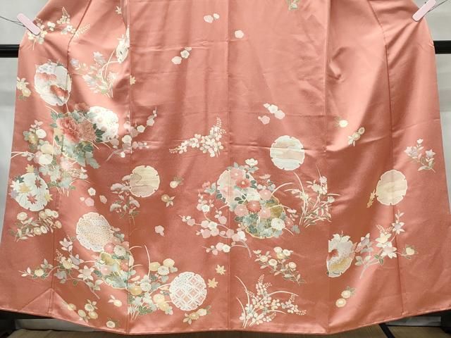 平和屋着物□訪問着 駒刺繍 熨斗吉祥花文 金糸 金彩 正絹 逸品