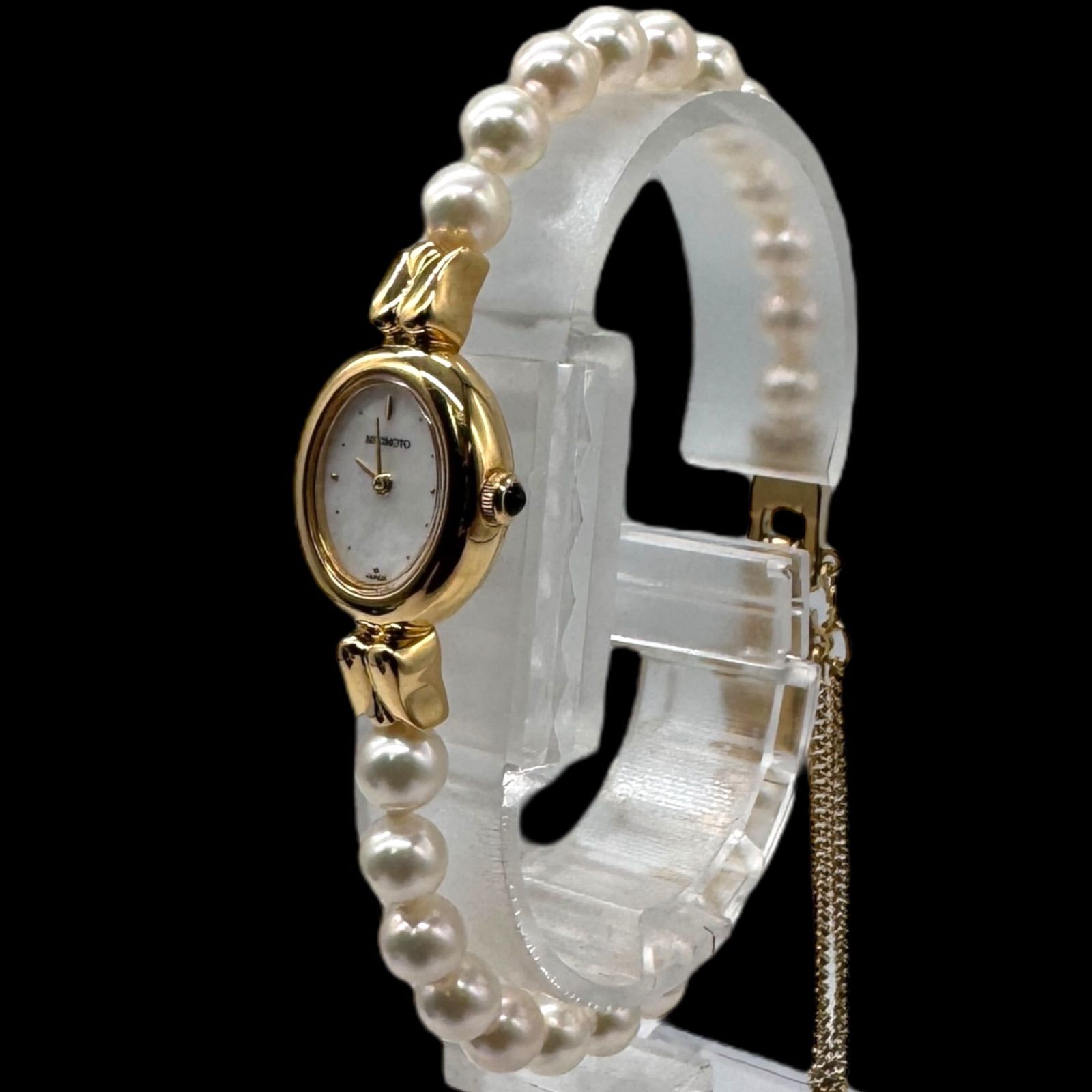 新品電池稼働 希少美品 MIKIMOTO ミキモト 18K パールブレス