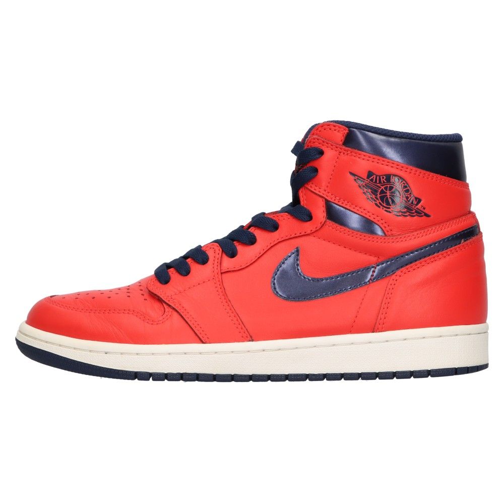 NIKE (ナイキ) AIR JORDAN 1 RETRO HIGH David Letterman エアジョーダン1レトロ デイビッドレターマン ハイカットスニーカー レッド/ネイビー US9/27cm 555088-606