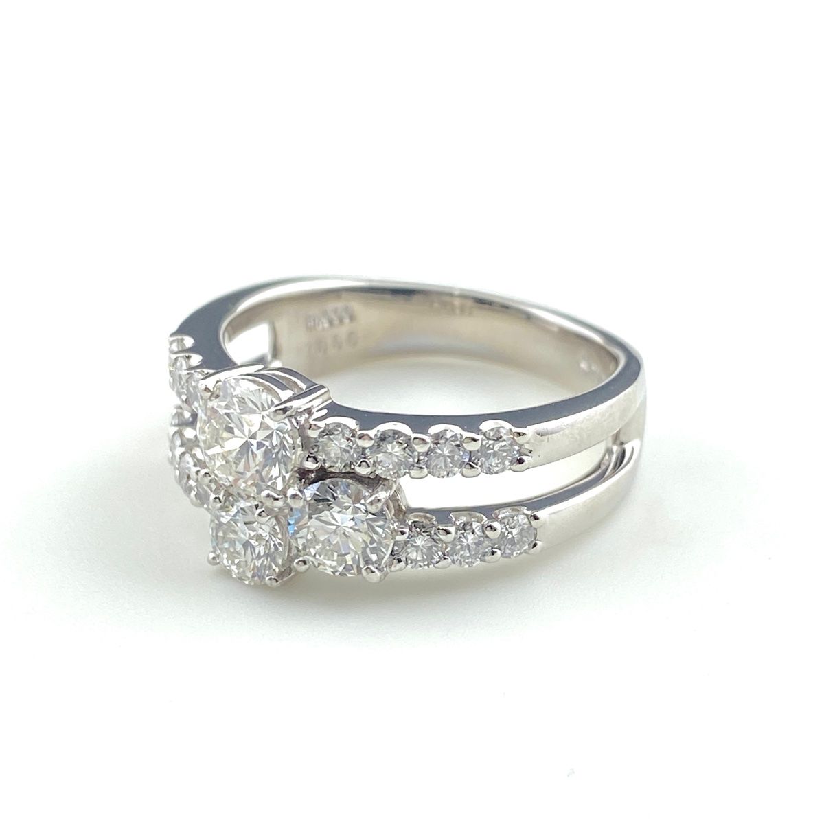 ダイヤモンド デザインリング 14号 Pt900