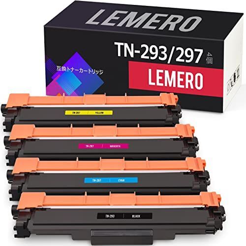 4色セット LEMERO Brother TN-293/297 互換トナー TN-293 TN-297