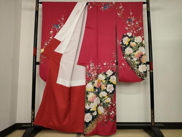 平和屋着物▽豪華振袖 花鳥文 金彩 正絹 逸品 AAAX6933ck - メルカリ