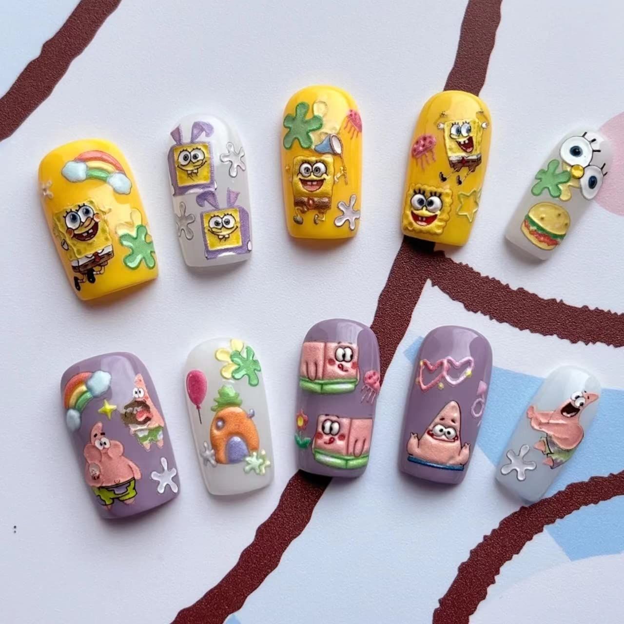 商品説明必読!!スポンジボブ☆ネイルパーツ５個セット 商品説明必読!!スポンジボブ☆ネイルパーツ5個セット 商品説明