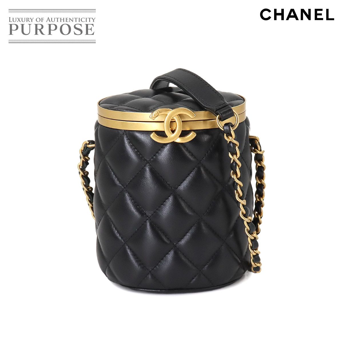 新品同様 シャネル CHANEL マトラッセ バニティ チェーン ショルダー バッグ レザー ブラック AS2640 Matelasse Vanity  Bag 90249955 - メルカリ