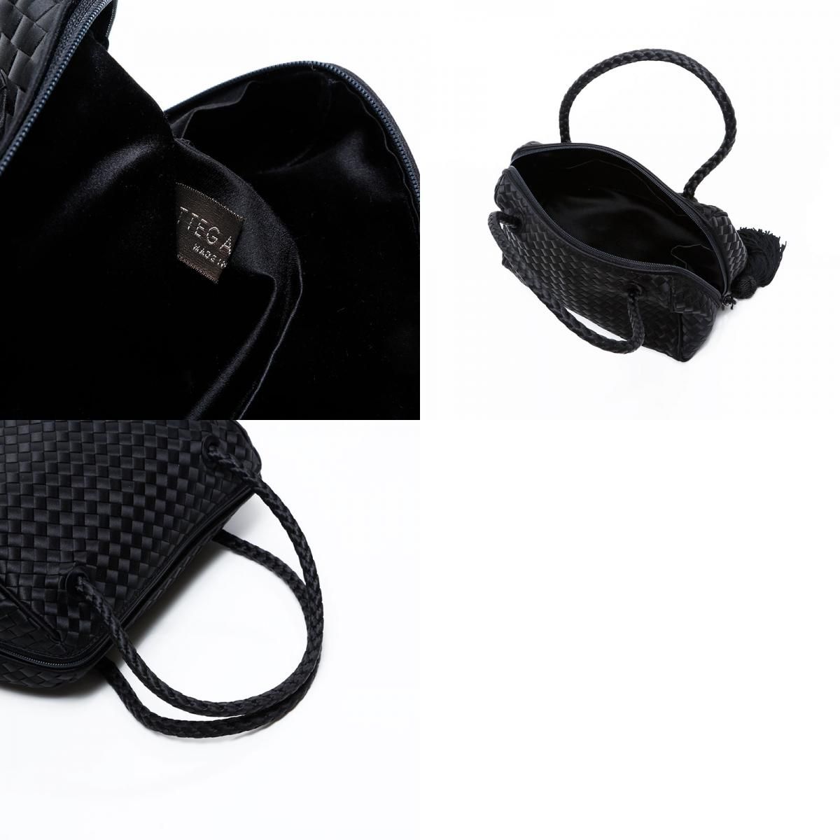【希少】 ボッテガヴェネタ ハンドバッグ　イントレチャート　サテン w30 BOTTEGAVENETA ボッテガヴェネタ ハンドバッグ イントレチャート