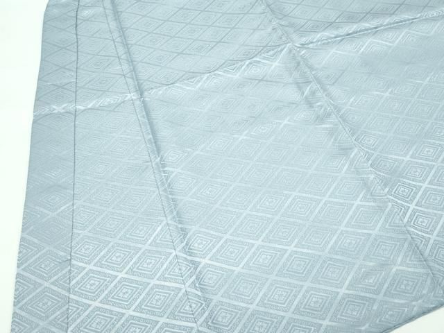 平和屋着物□極上 男性 袴下着物 紋付き羽織セット 花菱地紋 青磁鼠色  