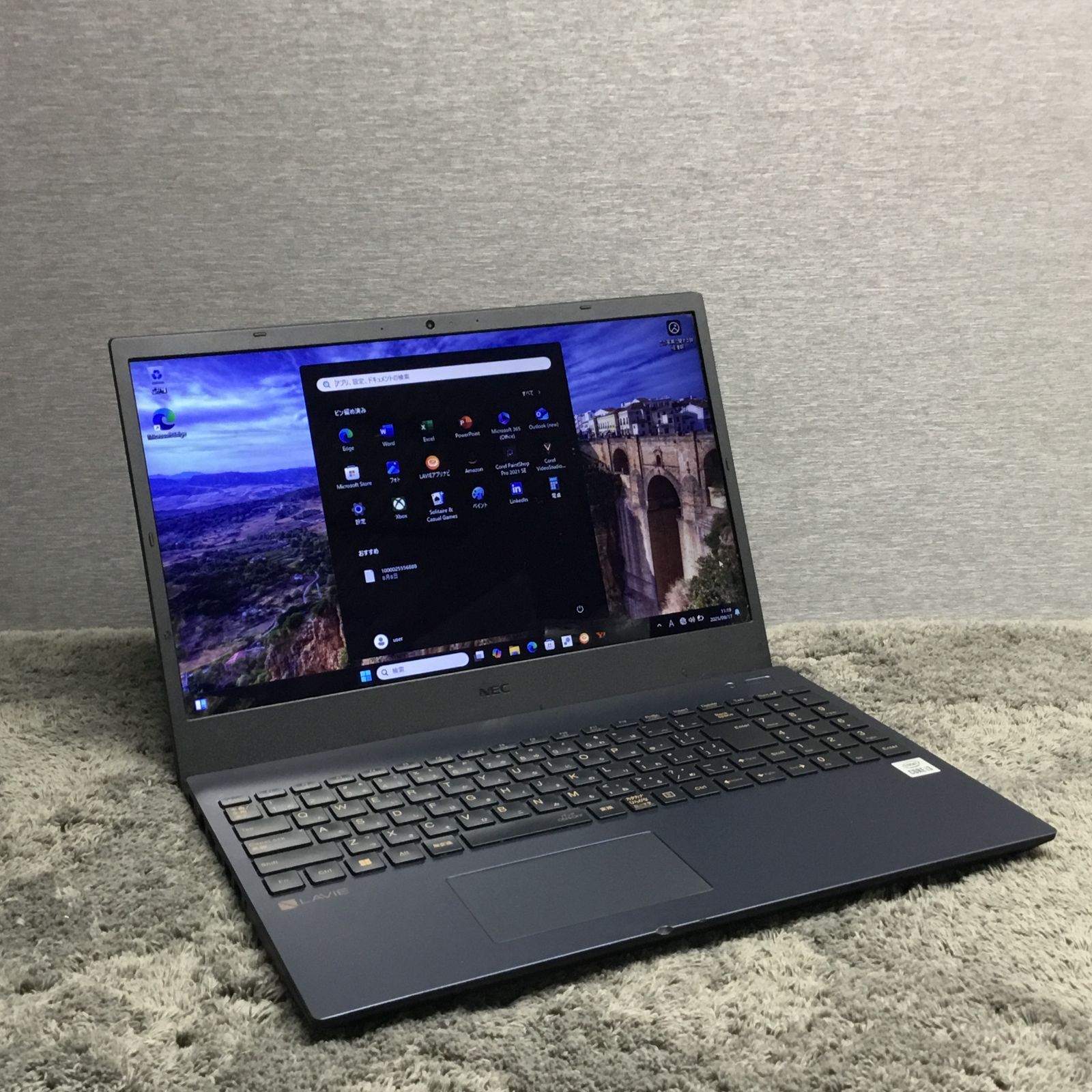 ⑦ NEC PC-N1530CAL Core i3 10110U メモリ8GB SSD 256GB 本物