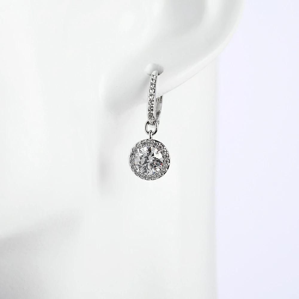 SWAROVSKI スワロフスキー Constella ドロップピアス 5636270 Una Angelic drop earrings, Round cut, Pavé, White, Rhodium