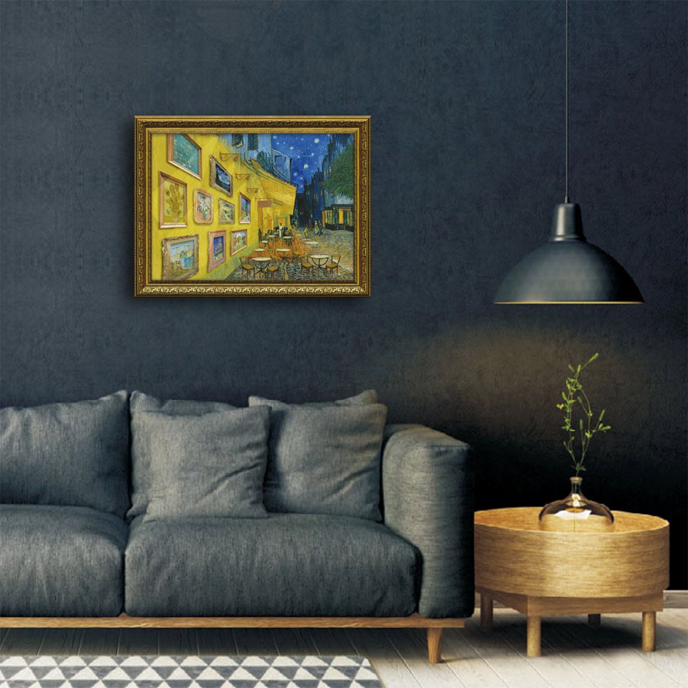 絵画 白石 創多 ゴッホの夜のカフェギャラリー