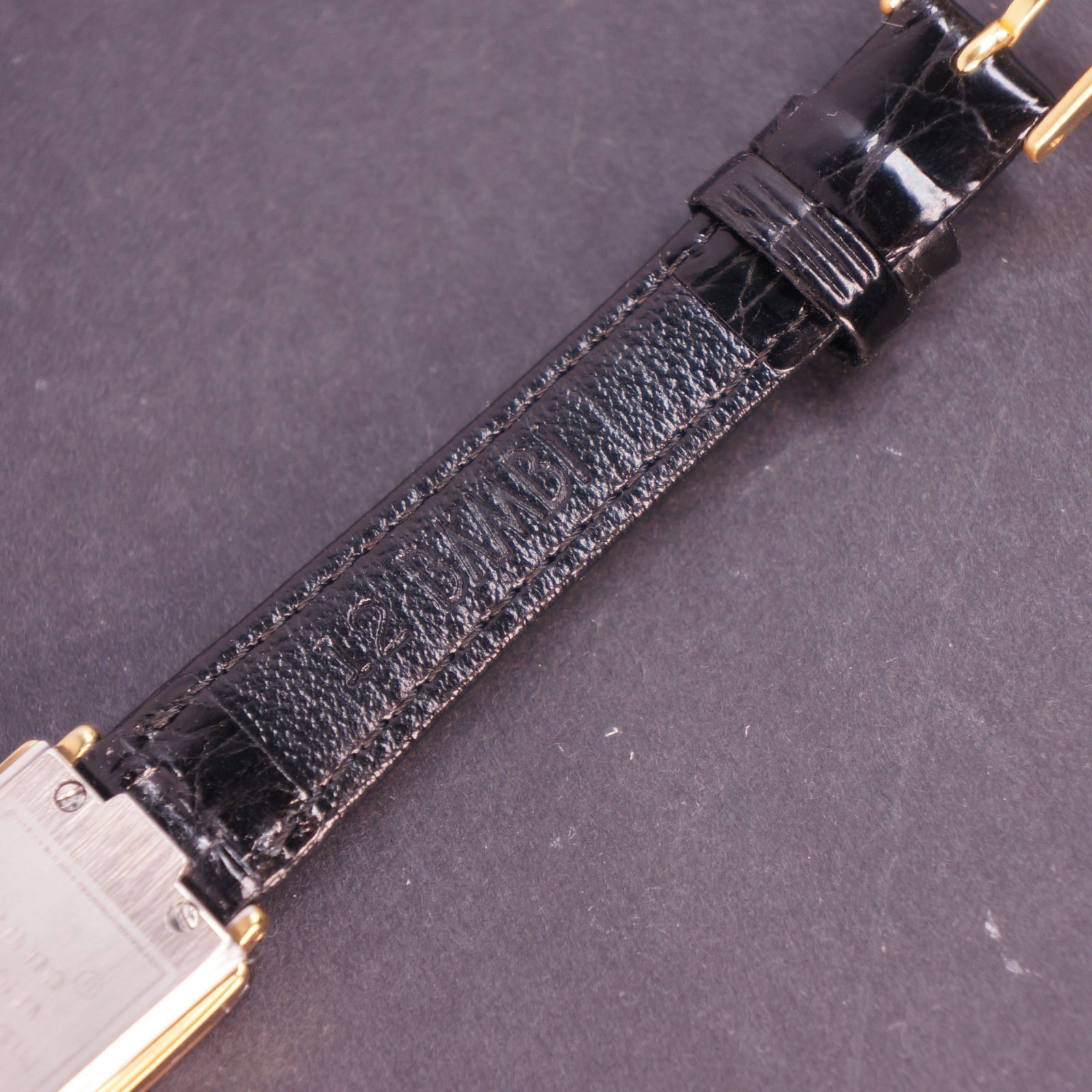 稼働品】RADO フローレンス 黒文字盤 アンティーク新品ベルト 電池交換