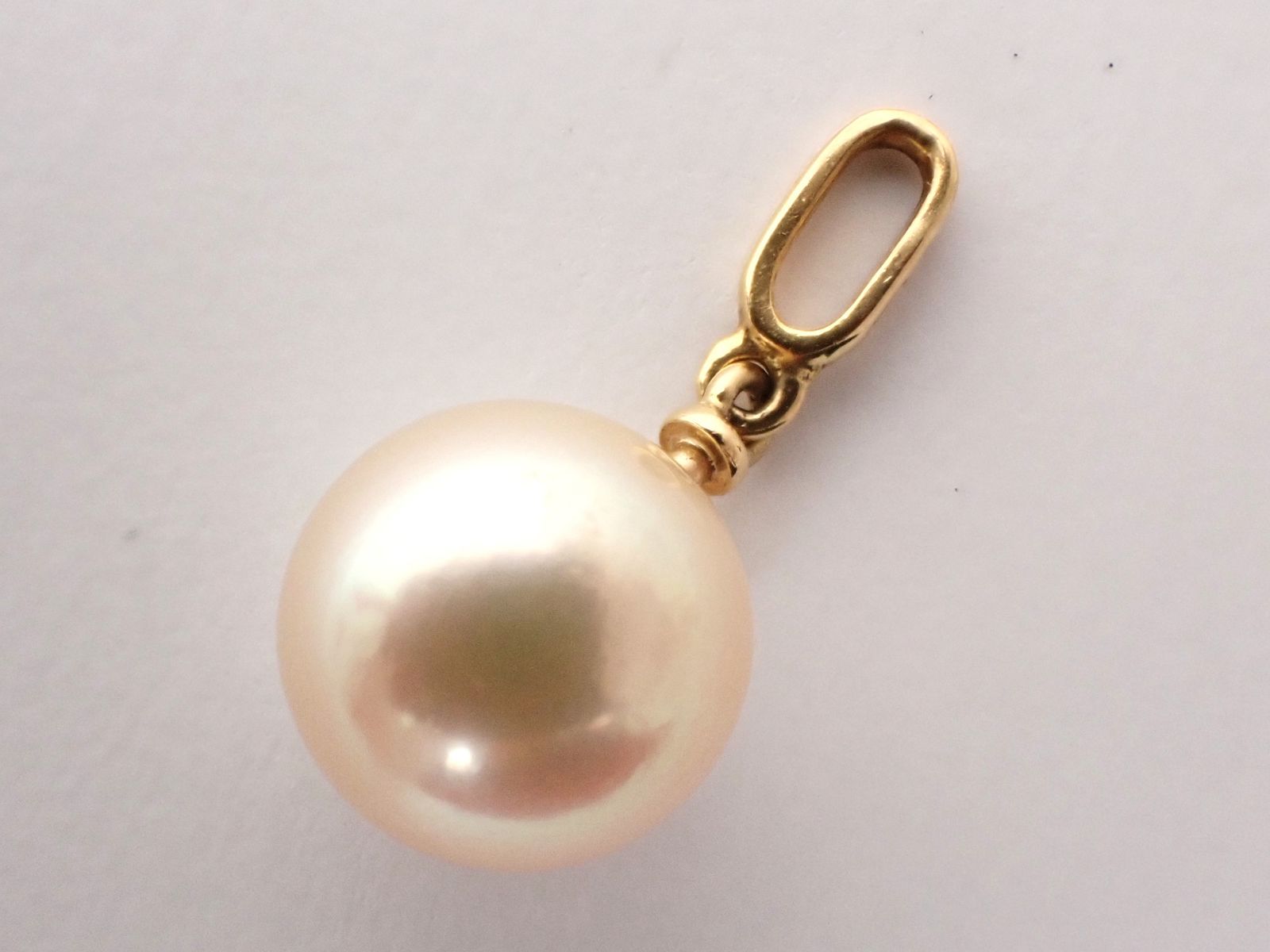 MIKIMOTO(ミキモト) K18YG ゴールデンパールペンダントトップ 真珠 ペントップ 0.9g