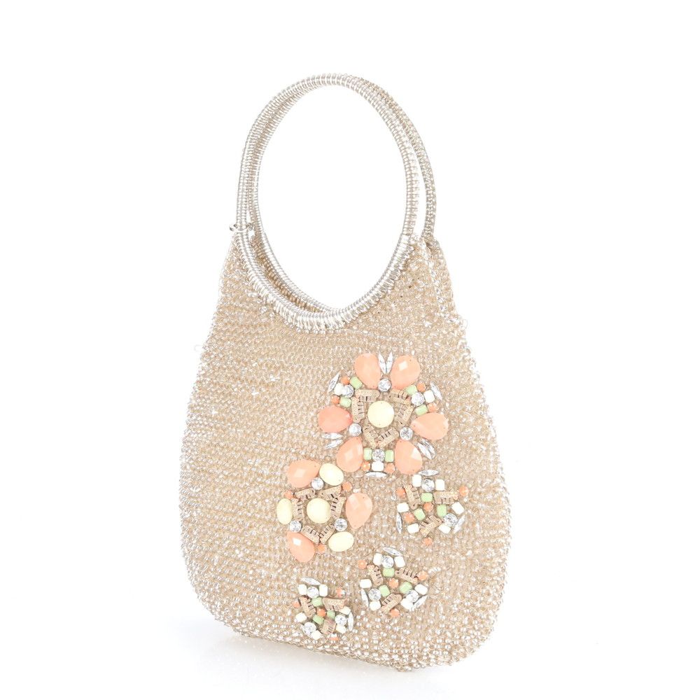 美品 アンテプリマ ワイヤーバッグ フラワー ビーズ ビジュー