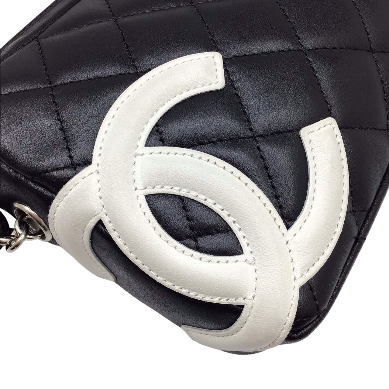 CHANEL シャネル カンボンライン アクセサリーポーチ A25175 ブラック ...