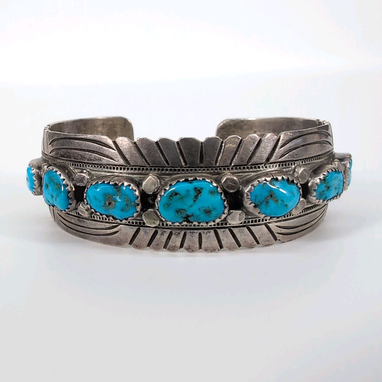 INDIAN JEWELRY/ｲﾝﾃﾞｨｱﾝｼﾞｭｴﾘｰ/7連ﾀｰｺｲｽﾞ/H刻印作家/STARLING