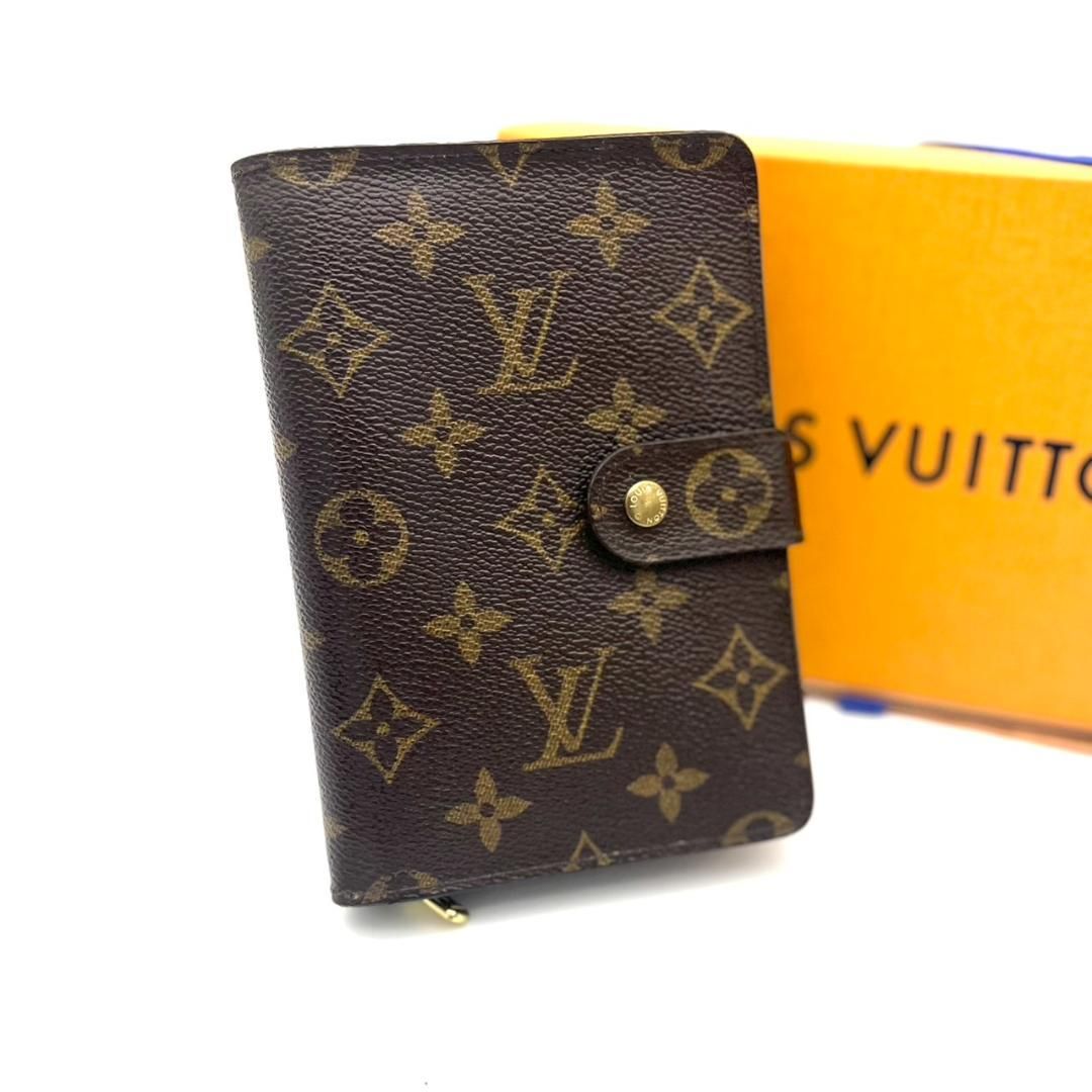 【極美品】ルイヴィトン モノグラム ポルトパピエ ジップ 二つ折り ブラウン 極美品】ルイヴィトン モノグラム ポルトパピエ・ジップ 二