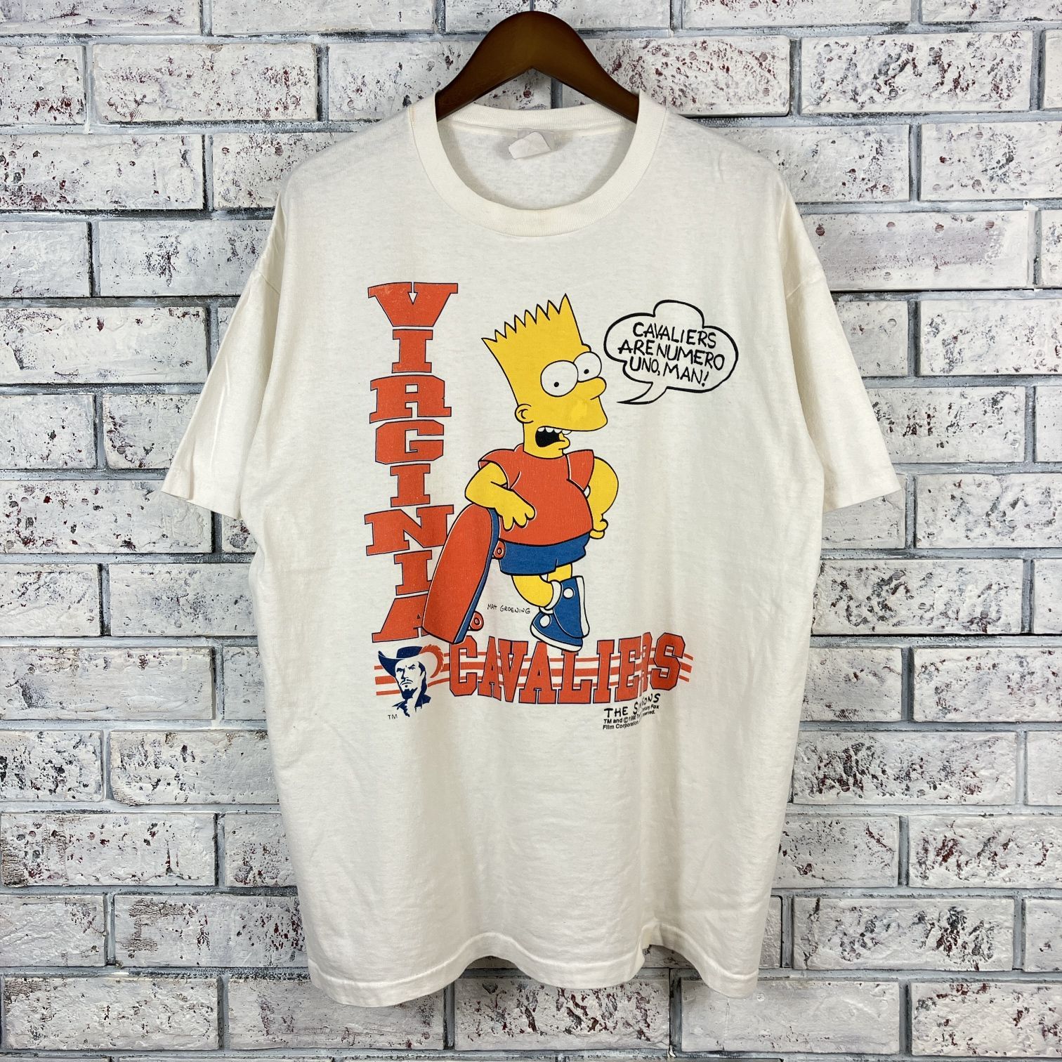 90´s SIMPSON´ｓ T-SHIRTS　1990　シンプソンズ バージニア大学 キャバリアーズTシャツ