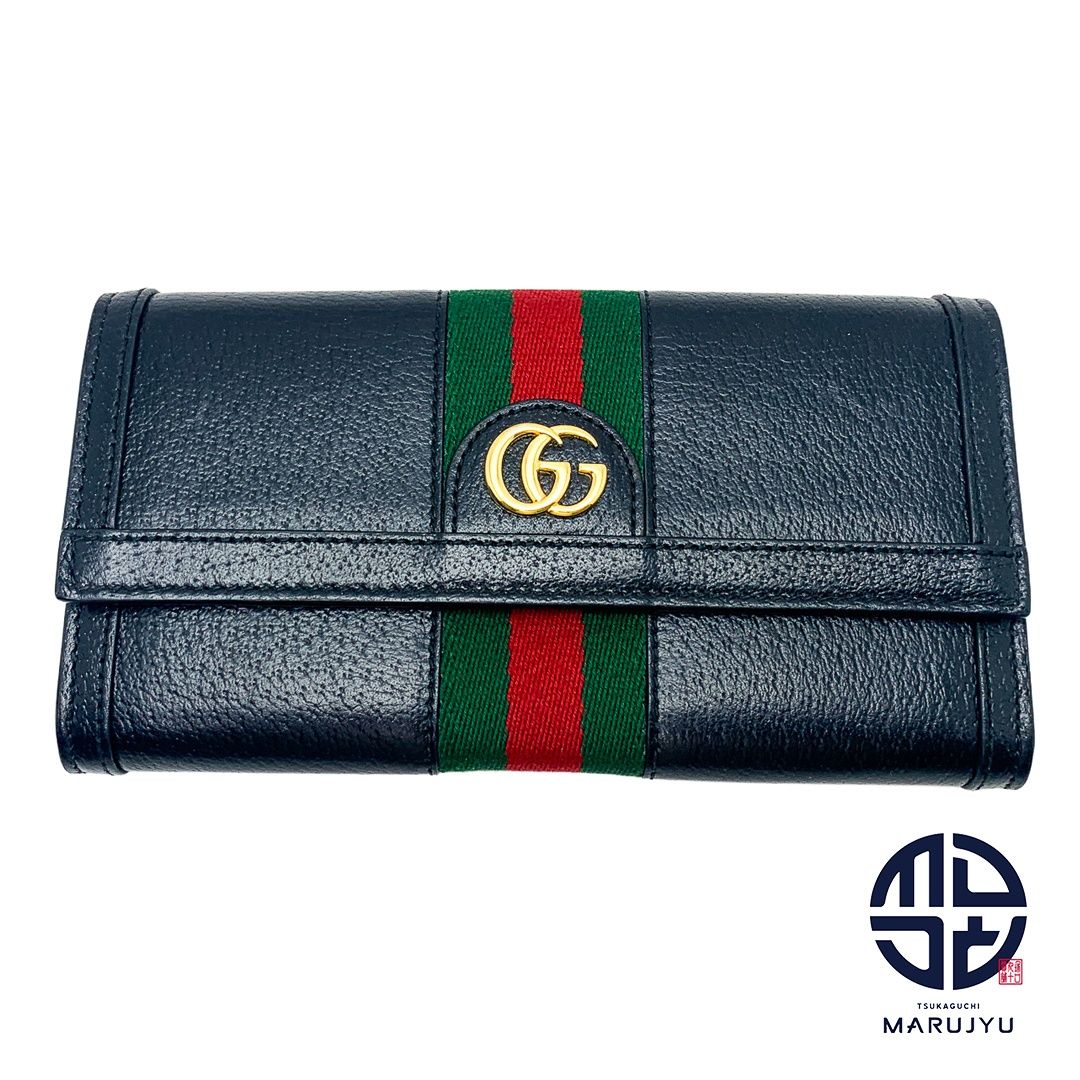 GUCCI グッチ オフディア GG コンチネンタルウォレット 719886 フラップタイプ 長財布 サイフ ブランド 黒 ブラック GUCCI グッチ オフディア GG コンチネンタルウォレット 719886