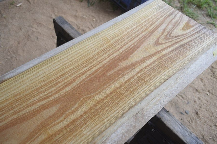 アウトレット ケヤキ(欅)の一枚板 長さ約114cm 幅約36～35cm 厚