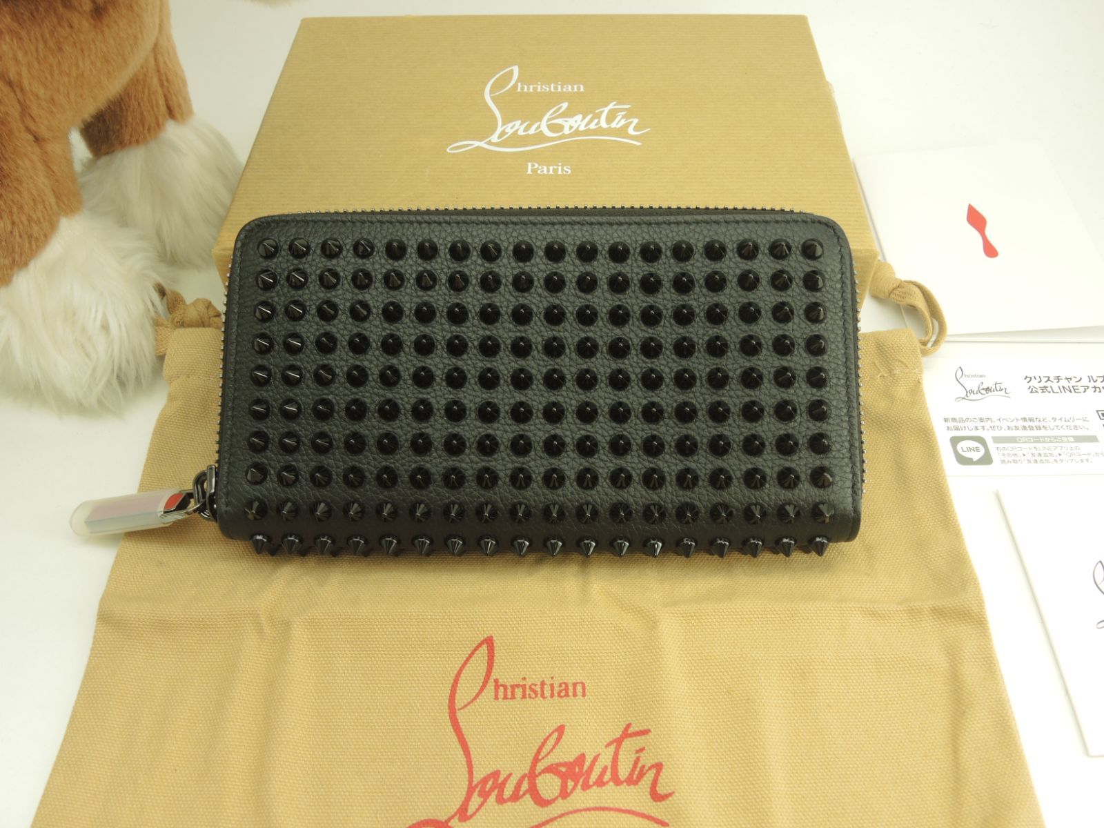 【正規店購入・未使用品】クリスチャンルブタン 長財布 パネトーネ スタッズ 黒 クリスチャンルブタン ロングウォレット パネトーネスタッズ