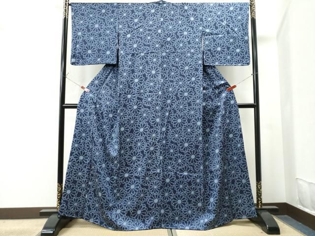 平和屋着物○人間国宝 小宮康孝 江戸小紋 鮫小紋柄 三越扱い 正絹 逸品  