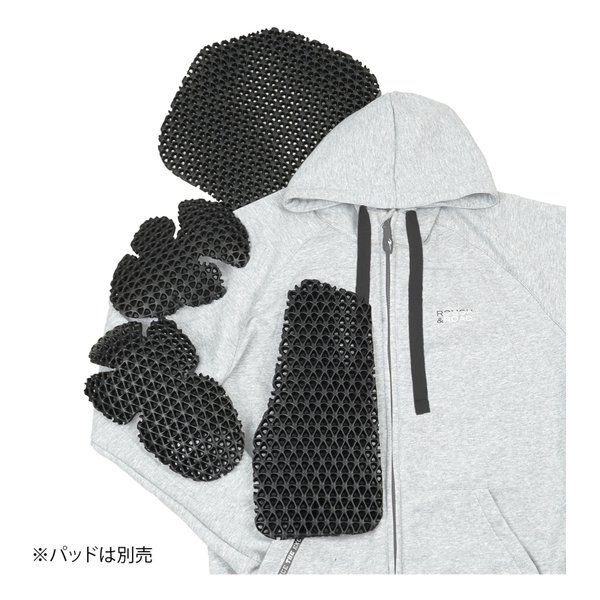 KOMINE コミネ R&R ラフライドZIPパーカー MX.GY-LL RR1003MX