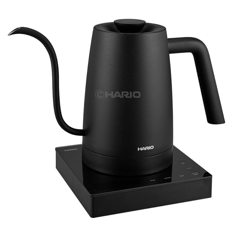 HARIO ハリオ エレクトリックケトル ライラ 電気ケトル 温度調節 保温機能 軽量設計 最大容量800mL ブラック コーヒードリップ コーヒーケトル プレゼント ギフト ECK-80-B 0