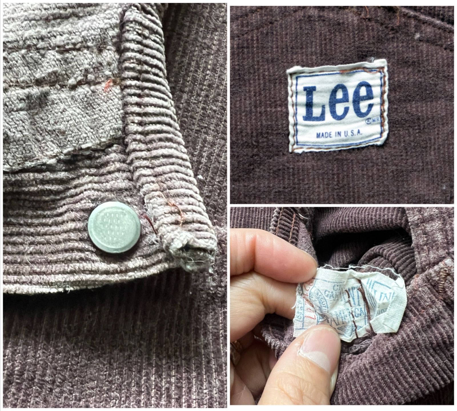 ほぼデッドストック 80s USA製 Lee コーデュロイ オーバーオール 30 70s/80s USA製 Lee コーデュロイ オーバーオール ウエスト約84cm