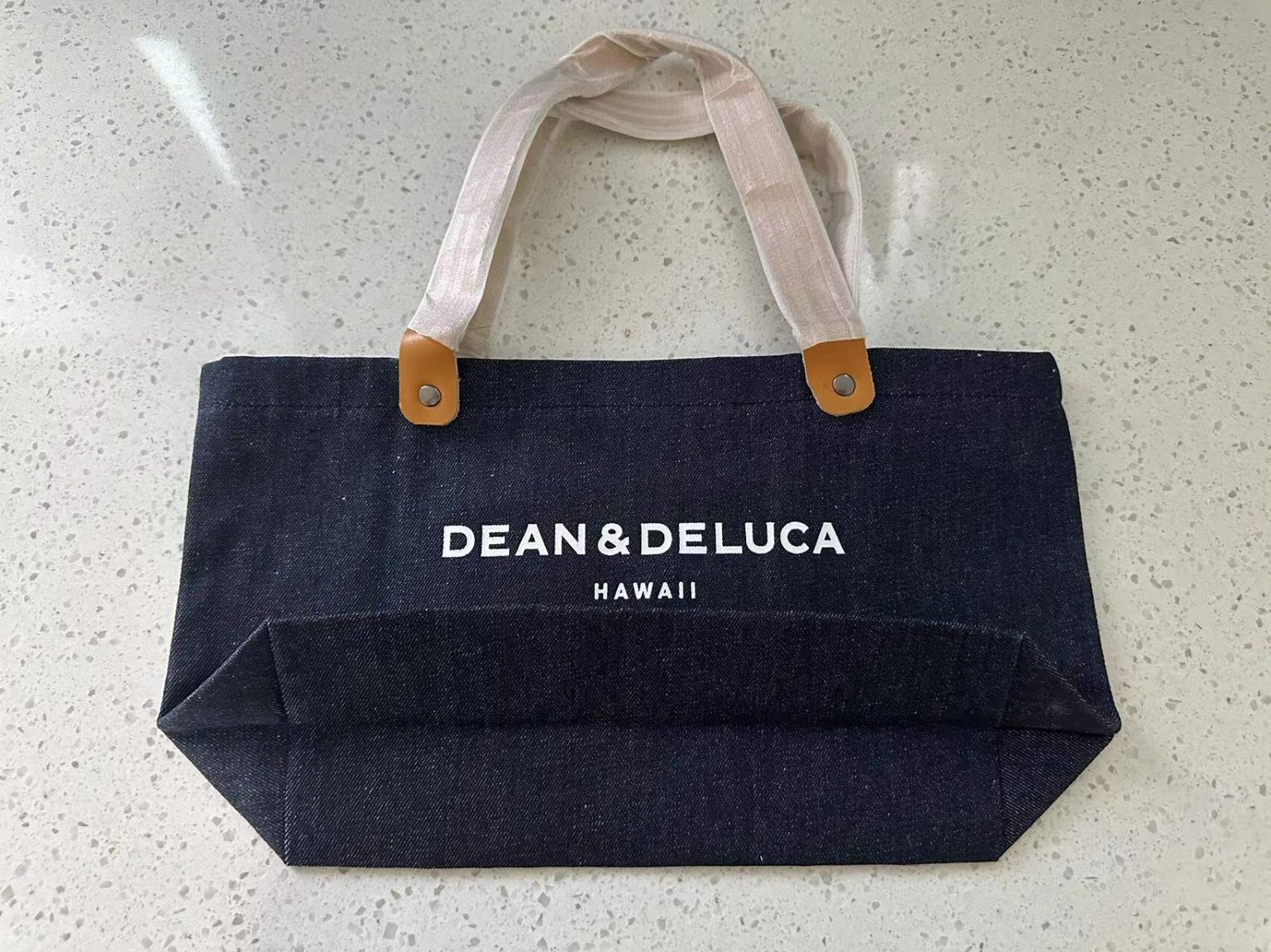 DEAN＆DELUCA ディーン＆デルーカ HAWAII限定 ハワイ限定トートバッグ レザーハンドル Ｓサイズ