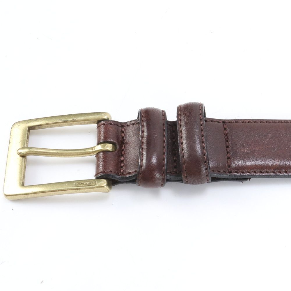 coach ブラウンレザー ベルト ゴールドバックル 美品 コーチ レザー ベルト ブラウン 茶色 ゴールド バックル