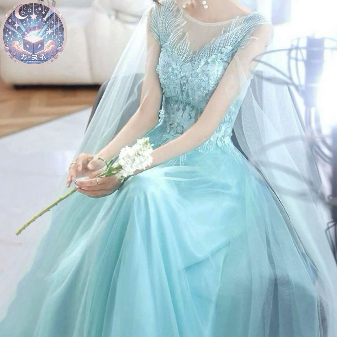 ゆめりすとのドレス ゆめりすと 子供用ドレス ブルー 花模様 演奏会