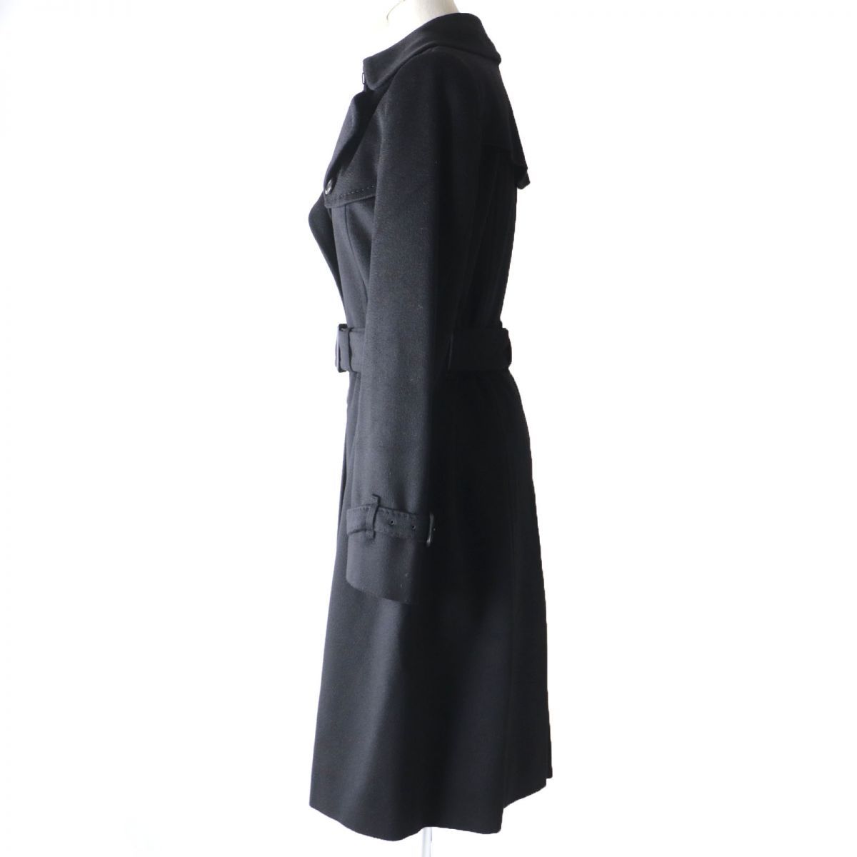 極美品☆バーバリーロンドン FN344-925-09 カシミヤ混 襟元FOXファー