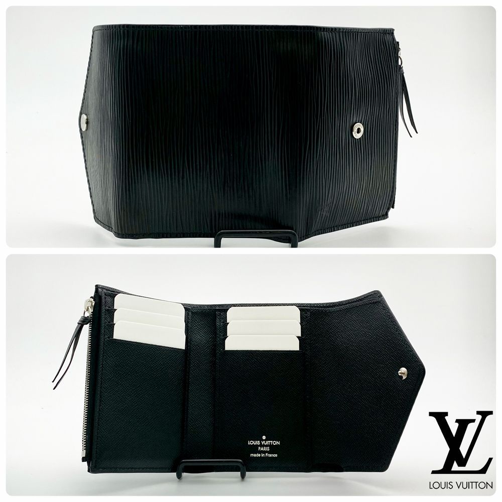 ルイヴィトン エピ ポルトフォイユ・ヴィクトリーヌ M62173 ブラック LOUIS VUITTON 美品 ルイヴィトン エピ ポルトフォイユ