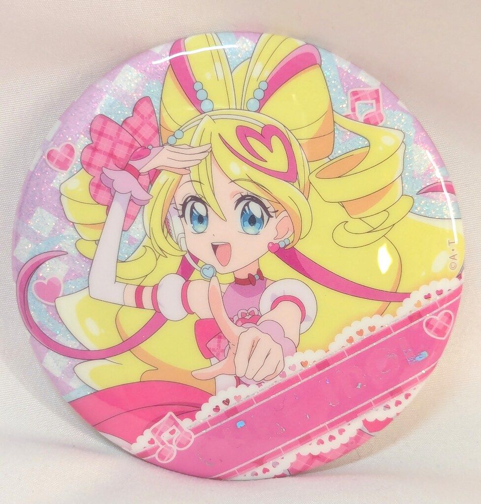 キュアアイドル 缶バッジ　キミとアイドルプリキュア展キミと会える瞬間！ キミとアイドルプリキュア♪展～”キミ”と会える瞬間(とき