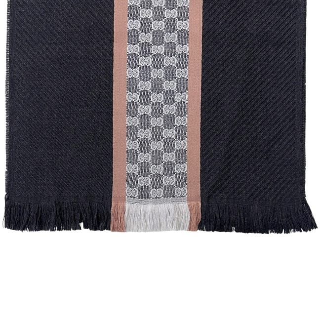 グッチ ストール ブラック クリーニング済み 美品 ウール 中古 GUCCI  