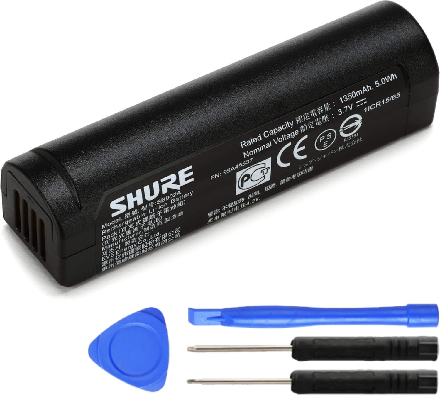 SHURE SB 902 A GLX-Dシリーズ シュア バッテリー容量 1350 mAh 電圧制限 3.7 V 工具キット付き