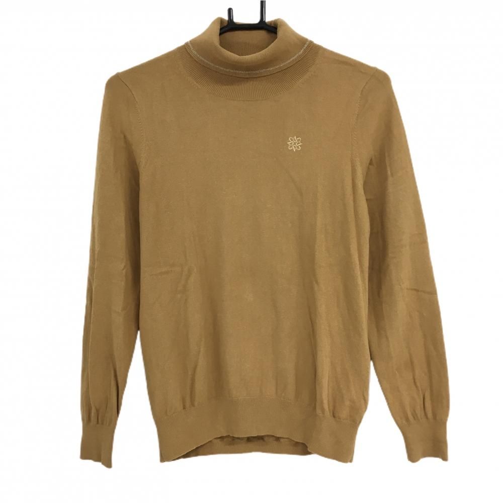 セントアンドリュース タートルネックセーター ライトブラウン コットン混 レディース S ゴルフウェア モデル St ANDREWS