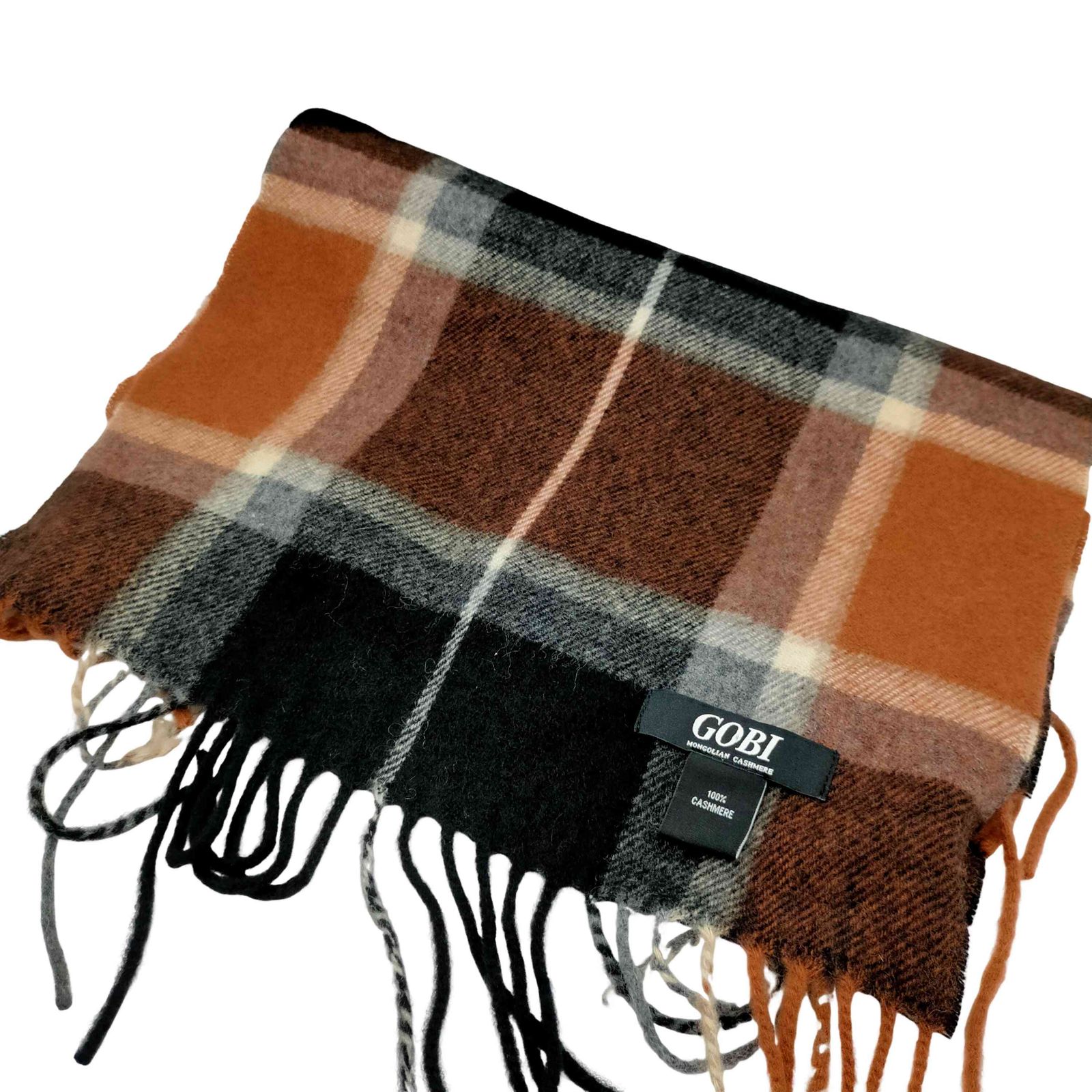 ゴビ GOBI カシミヤ100 Cashmere チェックマフラー メンズ 表記無 GOBI