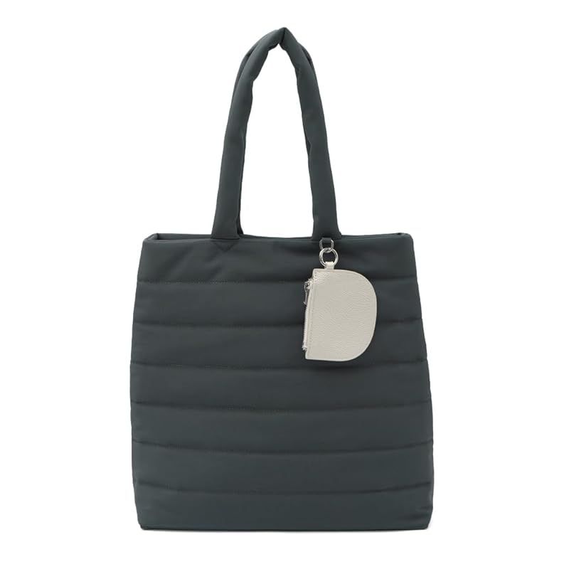 VITAFELICE ヴィータフェリーチェ ポーチ付きキルティングトートバッグ レディース inb-10198z チャコール 1